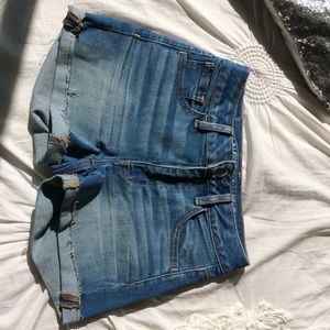 American Eagle High-Rise Shortie Denim Shorts